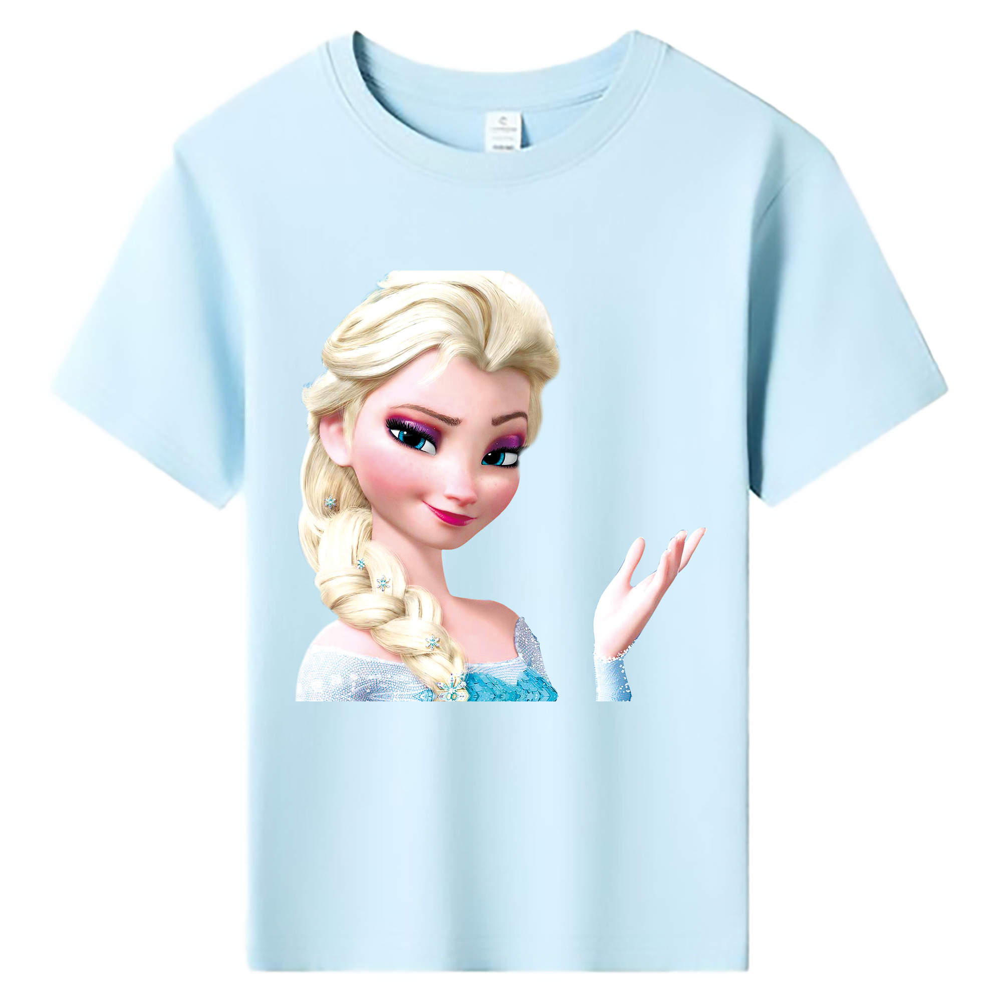 （画像用） アナと雪の女王 アンナ エルサ Frozen Anna Elsa 綿100％キッズTシャツ（フロントプリント）
